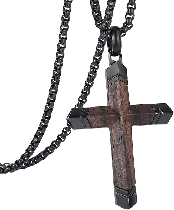 GTMJ Wooden Cross Necklace