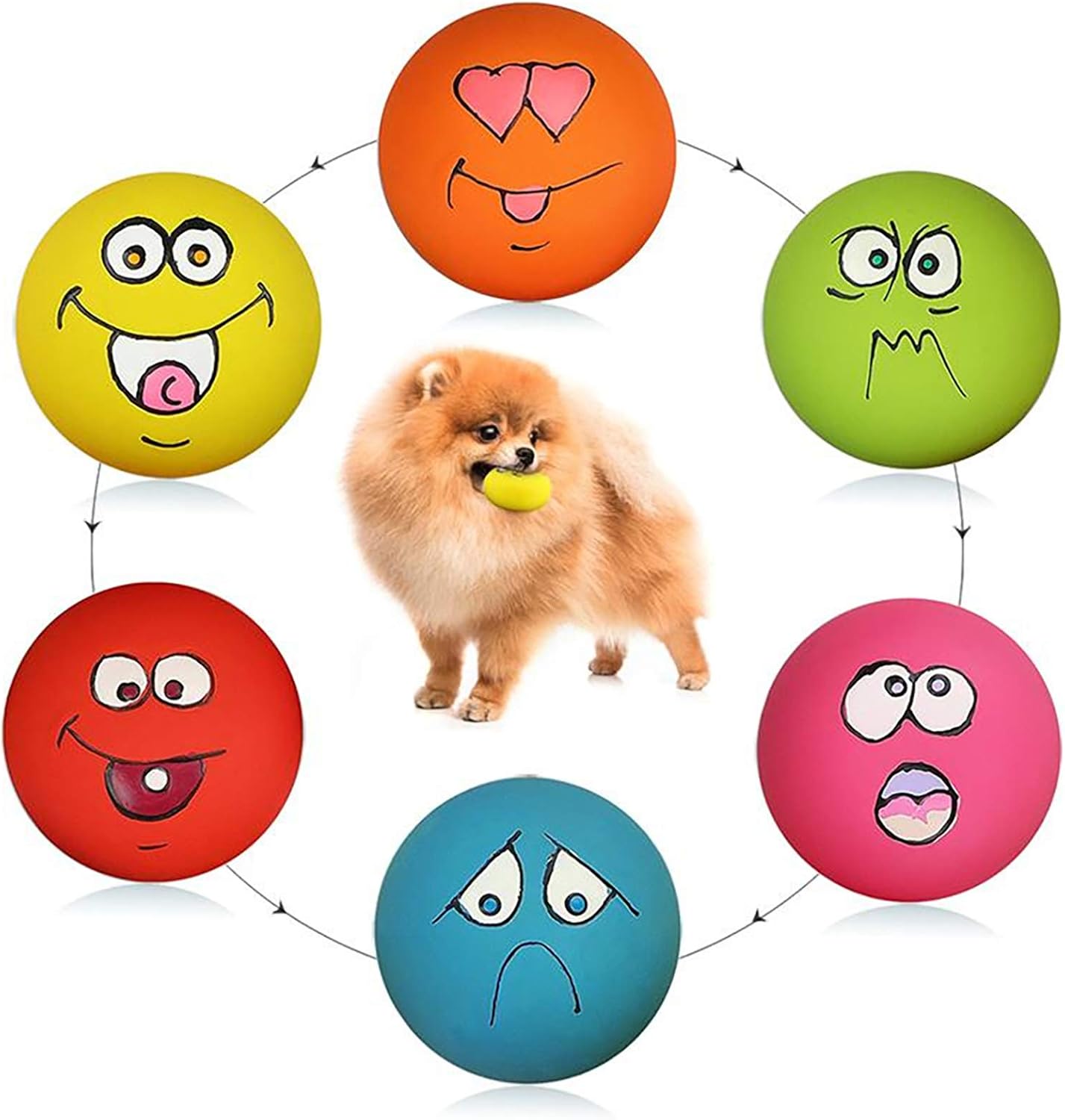 HDSX Dog Squeaky Latex Balls