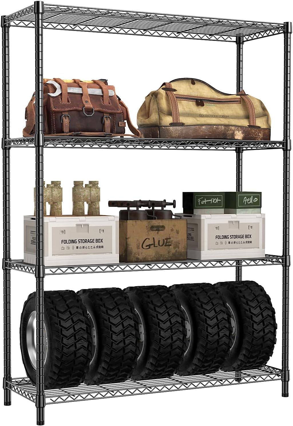 IZEUK 4-Tier Garage Shelving Unit