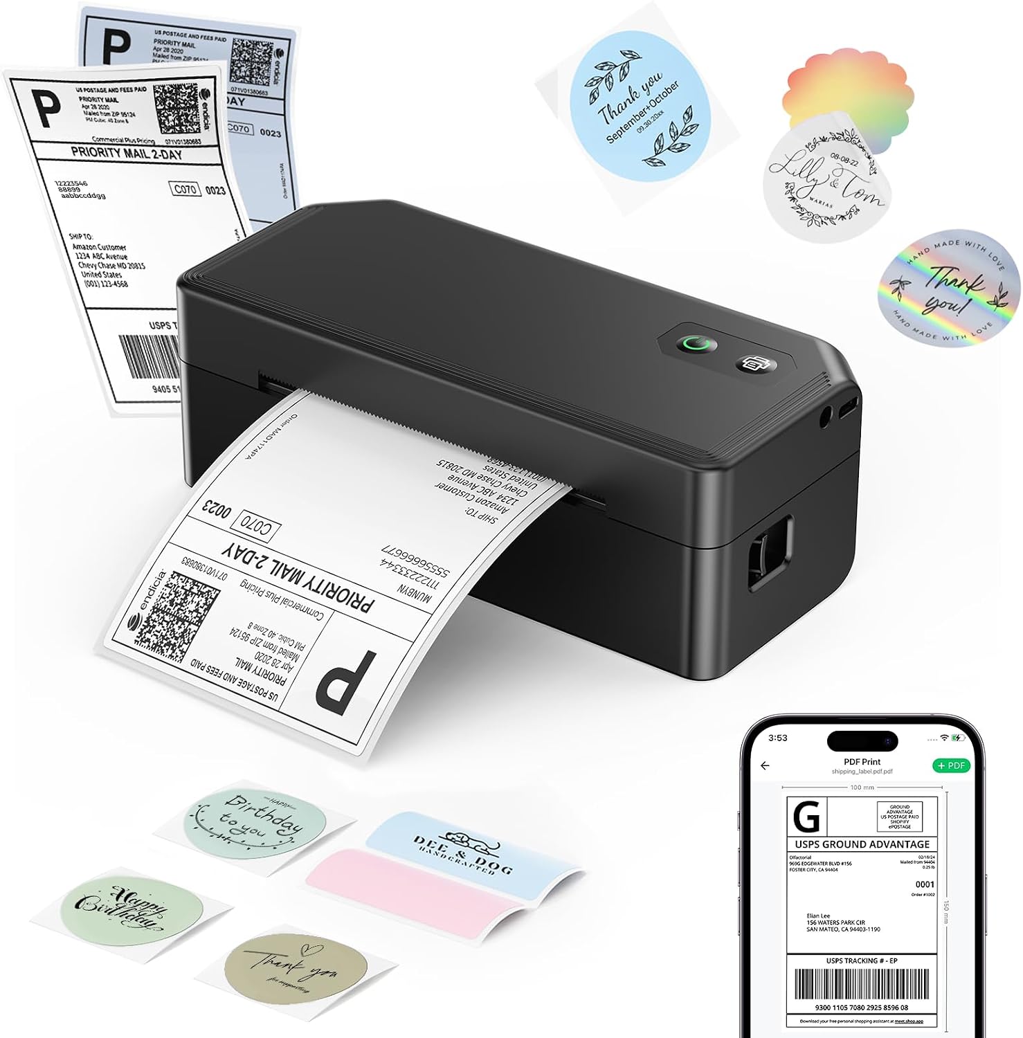 SVANTTO Y42BT Bluetooth Label Printer