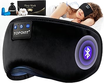 TOPOINT Bluetooth Sleep Mask Headphones