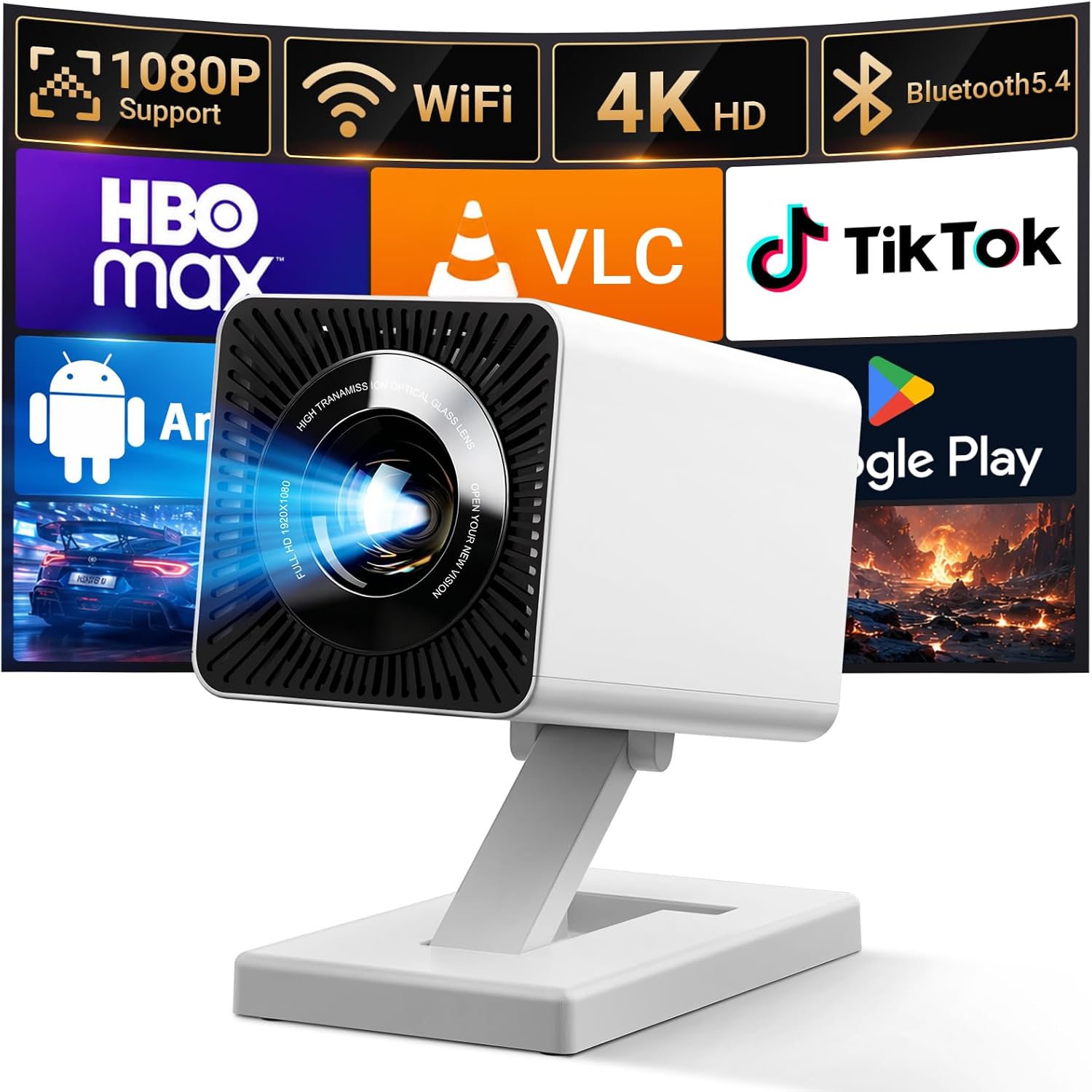 Portable Mini Projector with WiFi 6