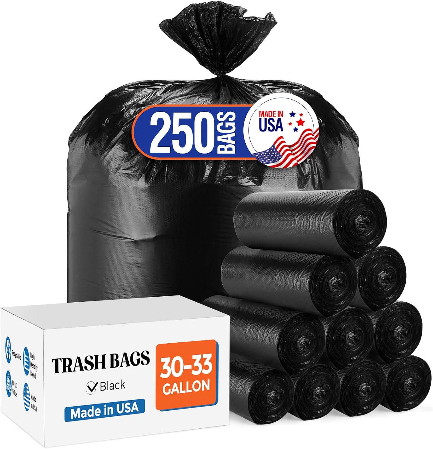 Delxo 30-33 Gallon Trash Bags