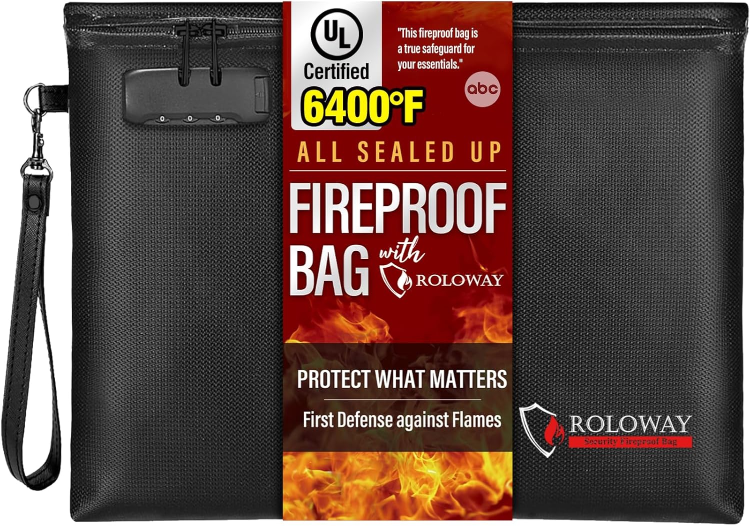 ROLOWAY Fireproof Document Bag
