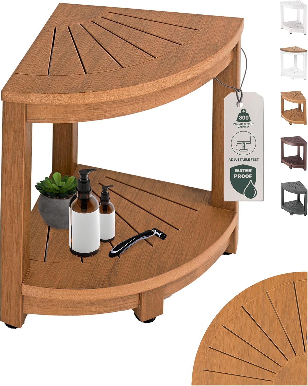 ROHKEX Waterproof Corner Shower Stool