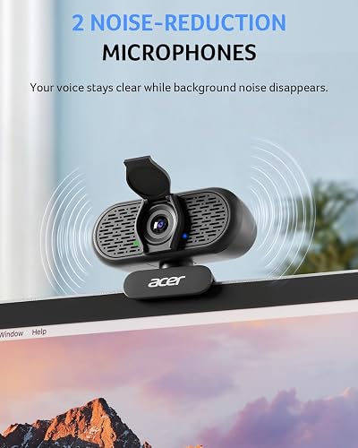 A demonstration of the Acer webcam staying in focus while the subject moves back from the desk
