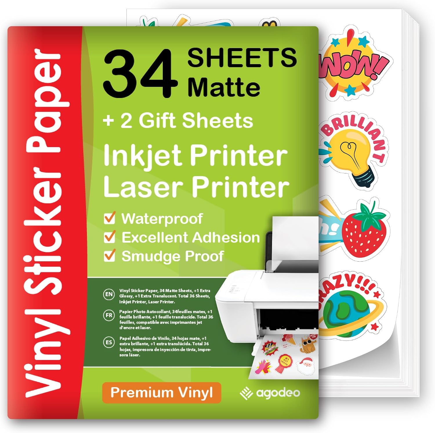 AgoDeo Premium Printable Vinyl Sticker Paper Review: Sharp, Matte Stickers Without the Smudge