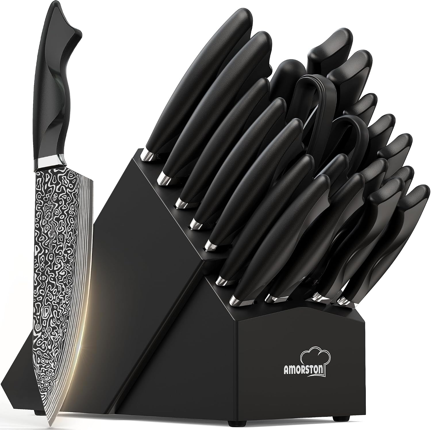 Amorston 22 Piece Knife Set Review: Sharp on a Budget