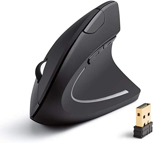 Side view of the Anker Wireless Vertical Ergonomic Mouse showing the handshake grip
