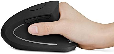 Top view of the Anker mouse showing the DPI button and scroll wheel