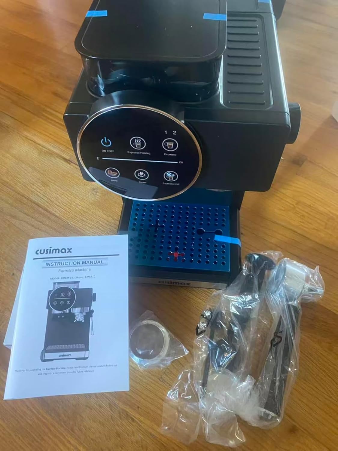 CUSIMAX espresso machine steam wand and milk frothing