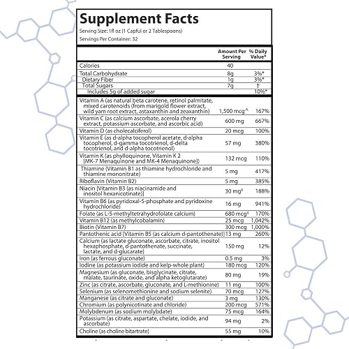 intraMAX 32 oz liquid multivitamin bottle size
