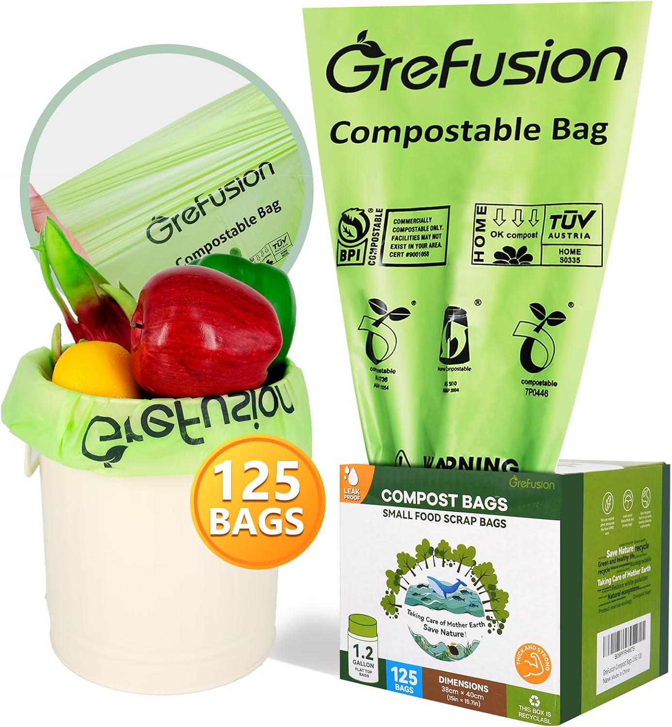 GreFusion Compostable Bags 1.2 Gallon Review: A Cleaner Small Food-Scrap Bin