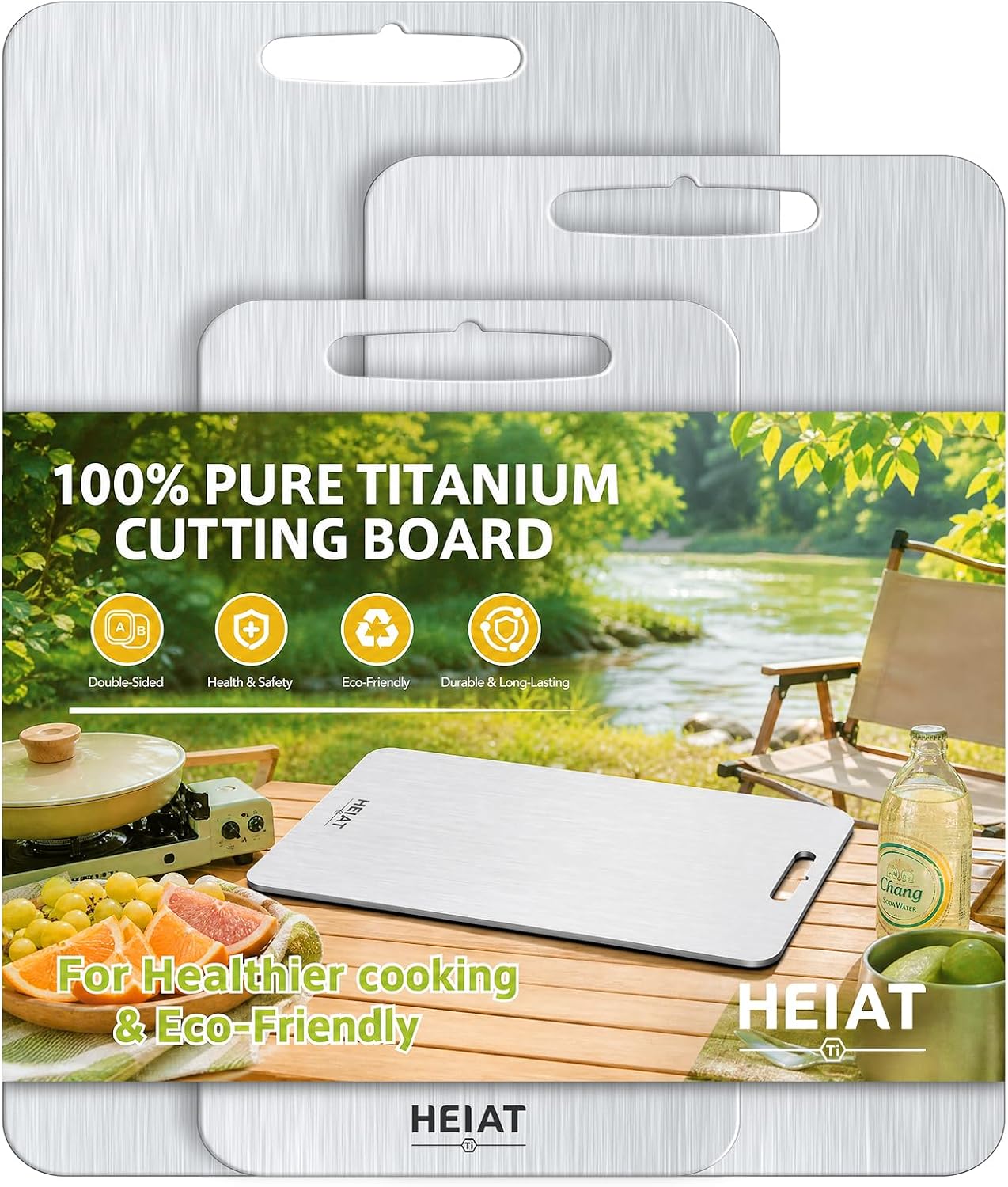 HEIAT Titanium Cutting Board Set of 3 Review: Is the Knife Trade-Off Worth It?