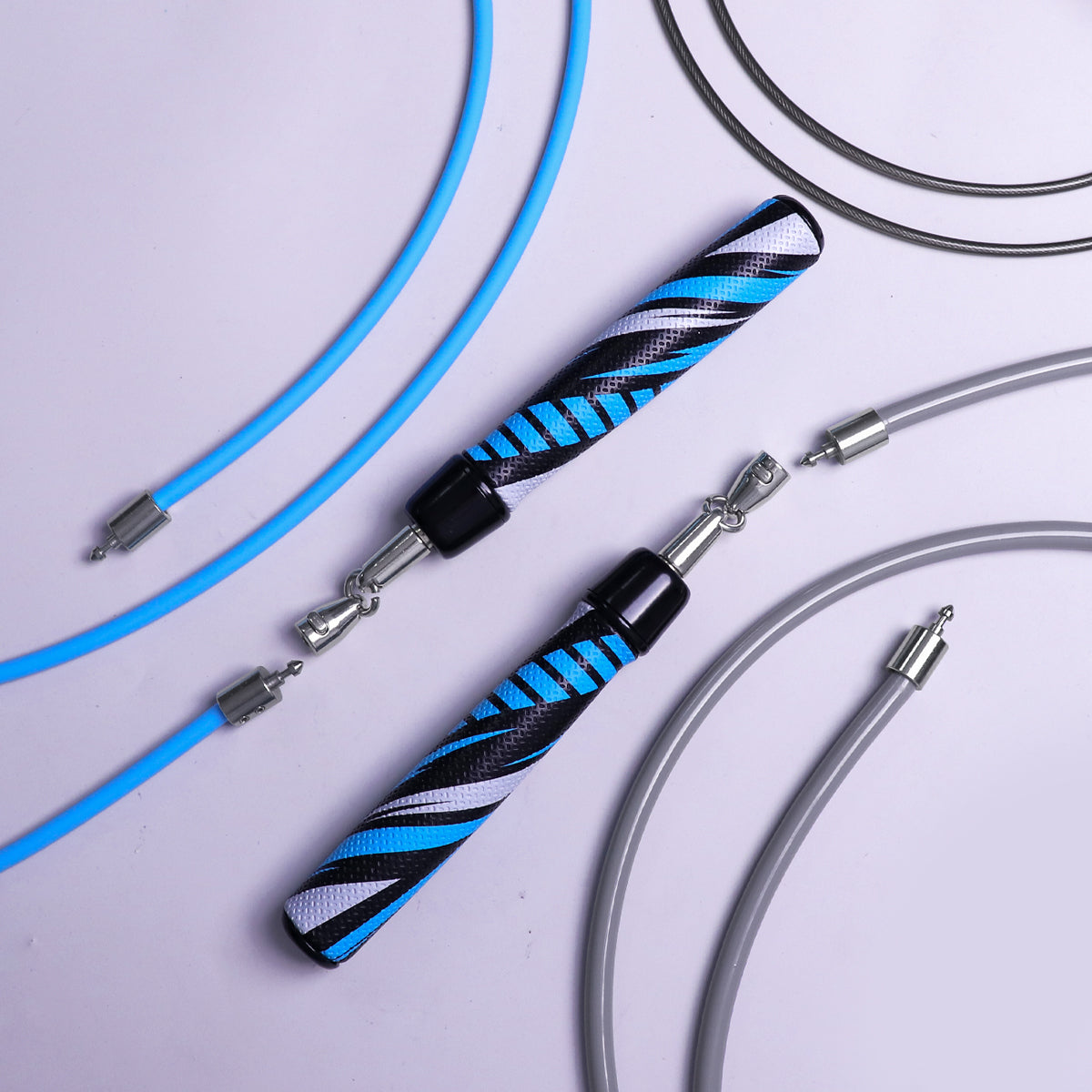 HereRope ball-bearing handle detail and PU leather grip