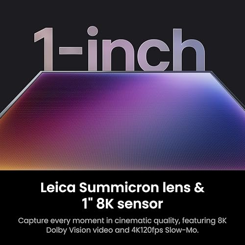 Insta360 Luna Ultra product graphic highlighting the 1-inch Leica Summicron main sensor and 8K Dolby Vision video