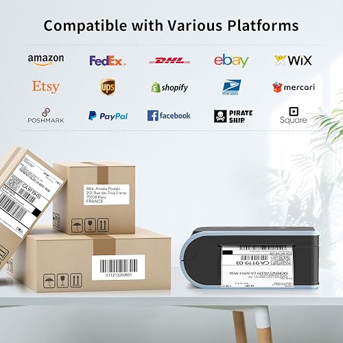 JADENS printed shipping labels on packages for Amazon, eBay, Etsy, and other platforms