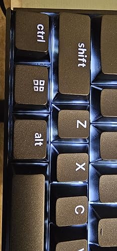 Close-up of Keychron K10 keycaps and switches