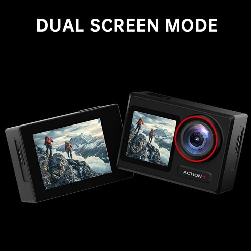 ODDV 4K60FPS action camera shown with its full accessory and mount kit