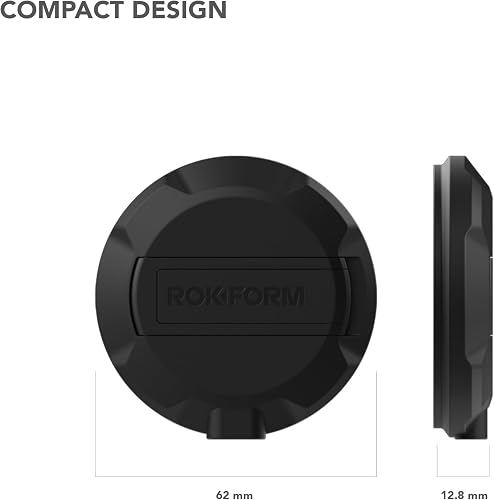 Rokform Magnetic Wireless Charger shown at a viewing angle