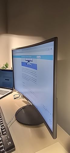 Multi-monitor setup showing Sceptre curved monitors