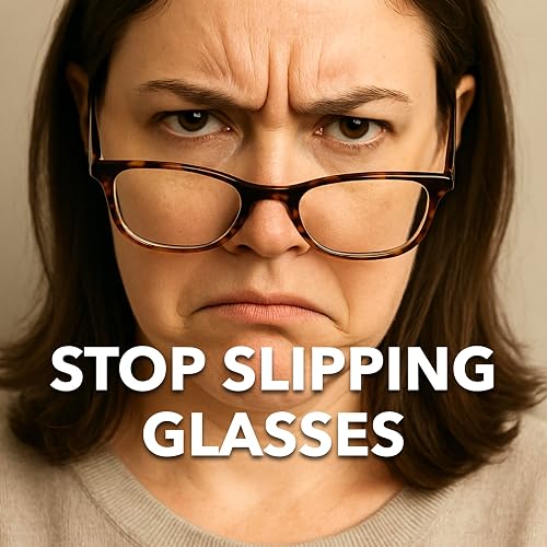 The thin black nose pads applied to the bridge of a pair of plastic glasses