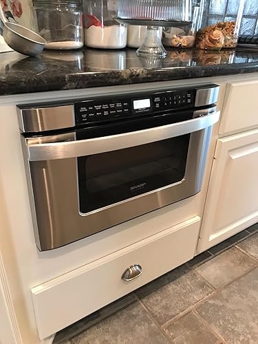 Customer photo showing Sharp microwave drawer installed in kitchen