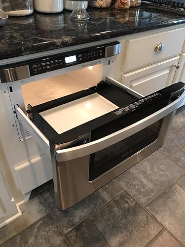 Sharp microwave drawer showing interior capacity