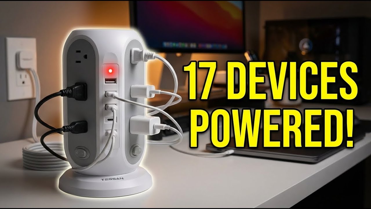 TESSAN Tower Power Strip Review: 12 Outlets, 5 USB, and Individual Switches Tested