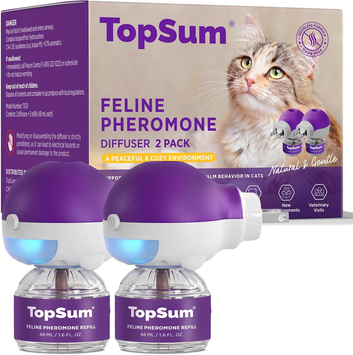 TopSum Cat Calming Pheromone Diffuser Review: Does It Actually Calm a Stressed Cat?