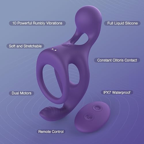 Feature overview of the Tracy's Dog cock ring including its IPX7 rating and remote control