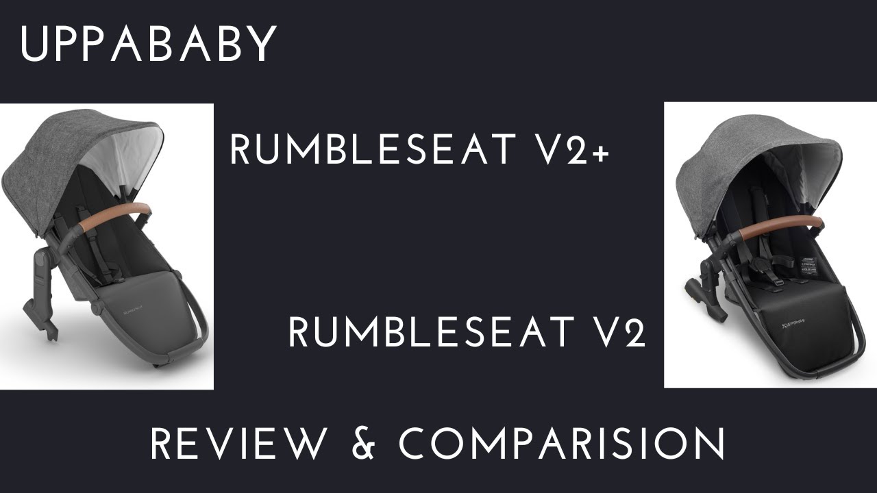 UPPAbaby RumbleSeat V2+ showing extended canopy and recline positions