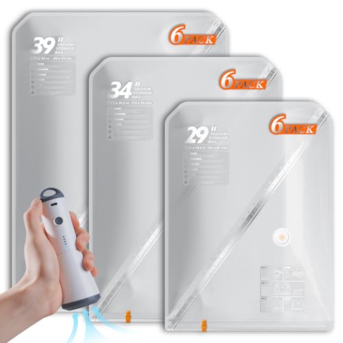 Vacbird vacuum bag with cordless pump compressing bulky clothing