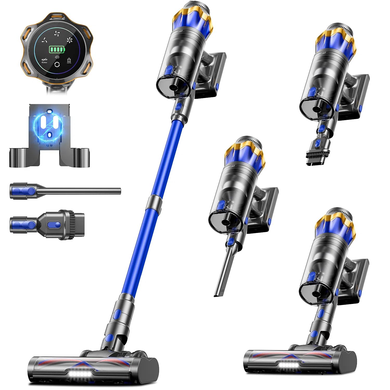 Vacusion stick vacuum with attachment kit