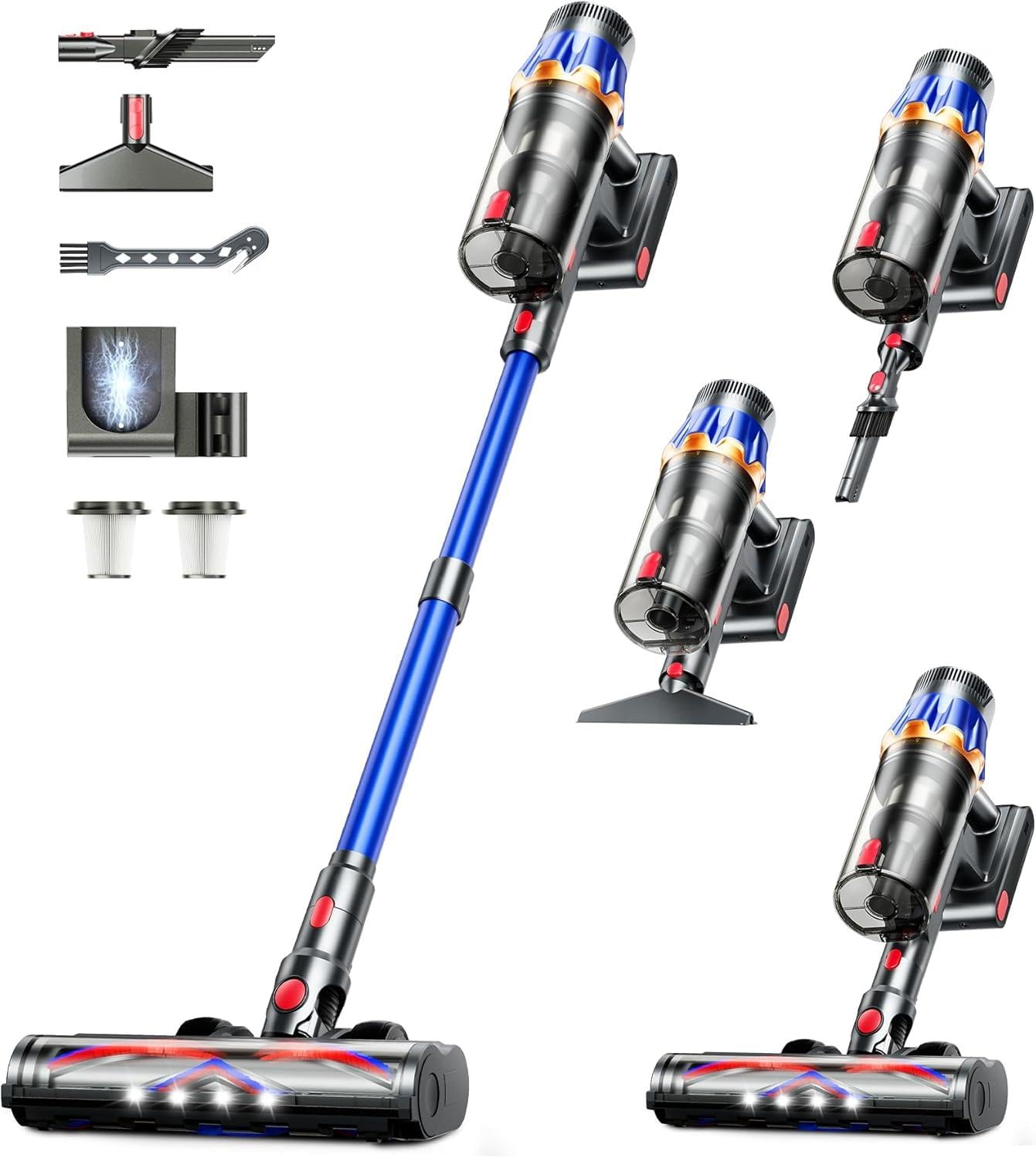 Vacusion vacuum cleaning sofa cushions with 2-in-1 tool