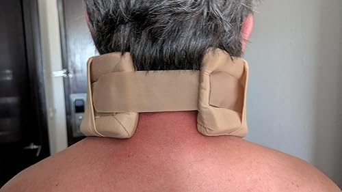 Customer photo showing VELPEAU Neck Brace worn during daily use