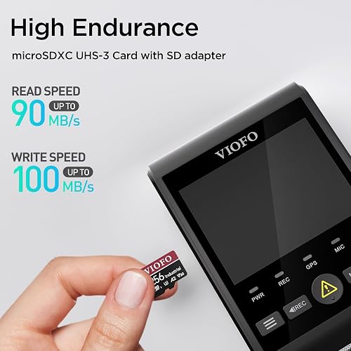 VIOFO 256GB industrial grade microSD card with included SD adapter