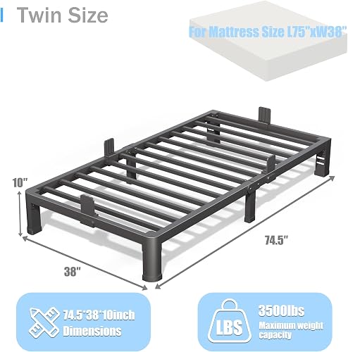 Close-up of the Yitong Angel bed frame steel slats and plastic mattress stopper clips